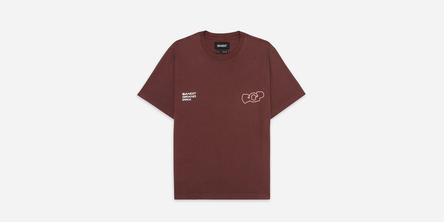 Bandit Grand Prix Cotton Tee - Chocolate - Image 3