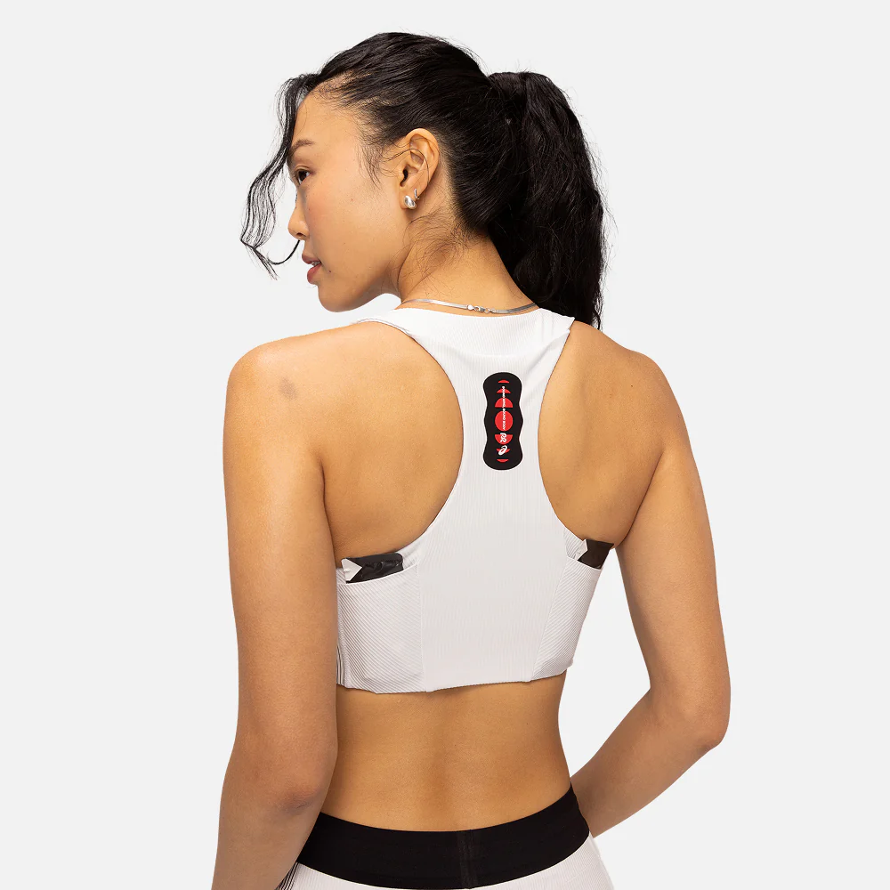 Cadence™ Corset Bra, White with Black - Bandit x ASICS - Image 6