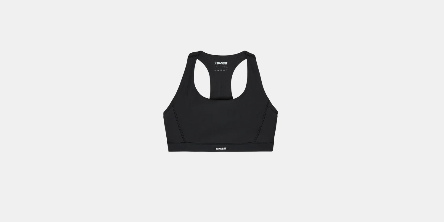 Cadence™ Scoop Neck Run Bra - Black - Image 3