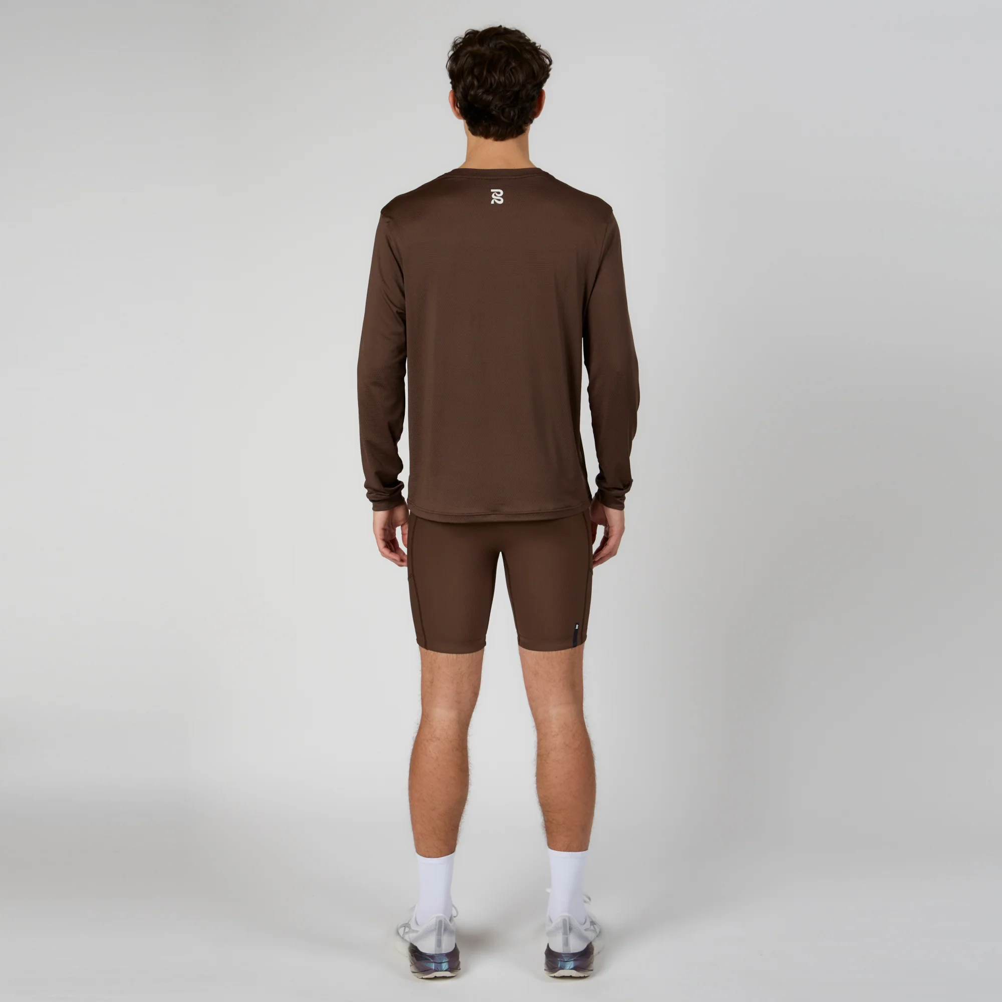 Micromesh™ Performance Long Sleeve Tee - Unisex, Umber - Image 4