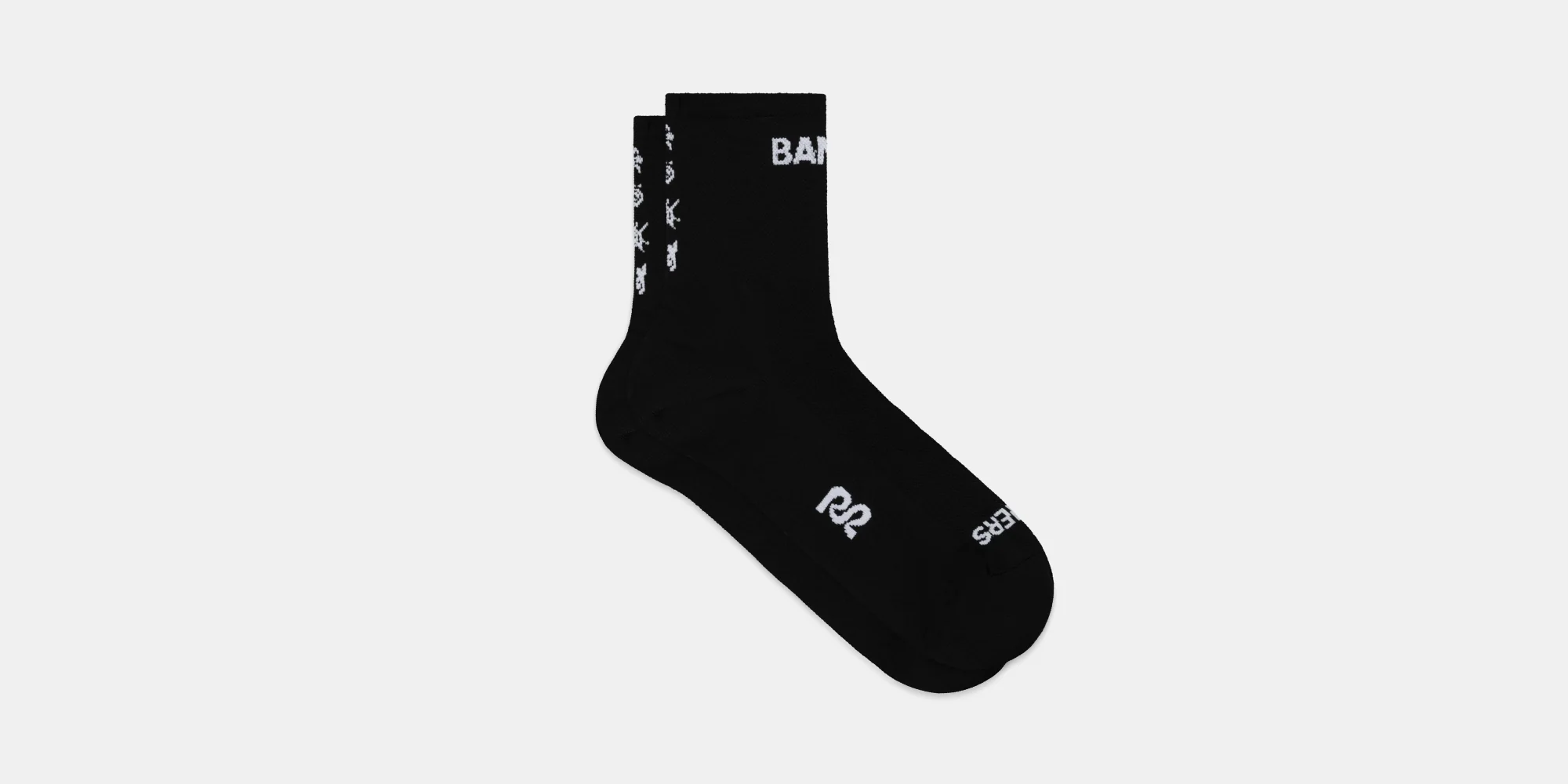Lite Run™ Spring Motif Quarter Socks - Black / White - Image 4