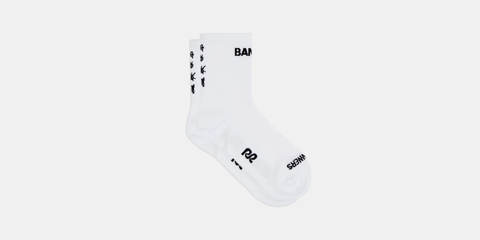 Lite Run™ Spring Motif Quarter Socks - White / Black - Image 4