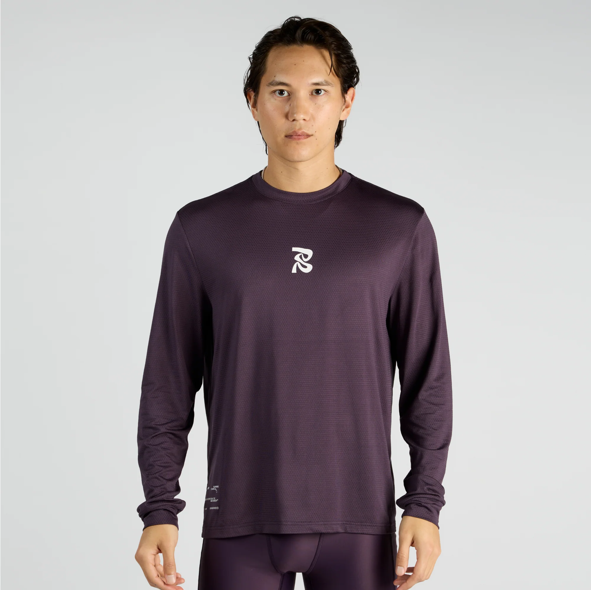 Micromesh™ "Evolve Running" Long Sleeve Tee - Unisex, Nightshade - Image 2