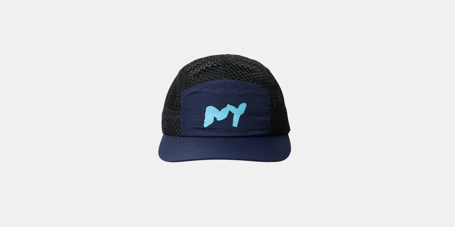 Bandit Open Mesh Run Hat - NY Navy / Black - Image 3