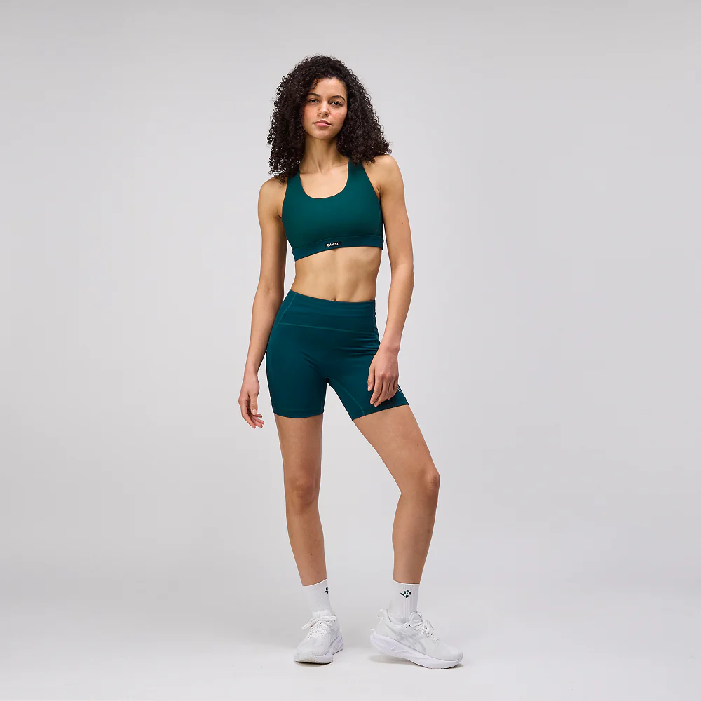 Stamina™ High Waist 5" Women's Compression Shorts - Pine - Image 6