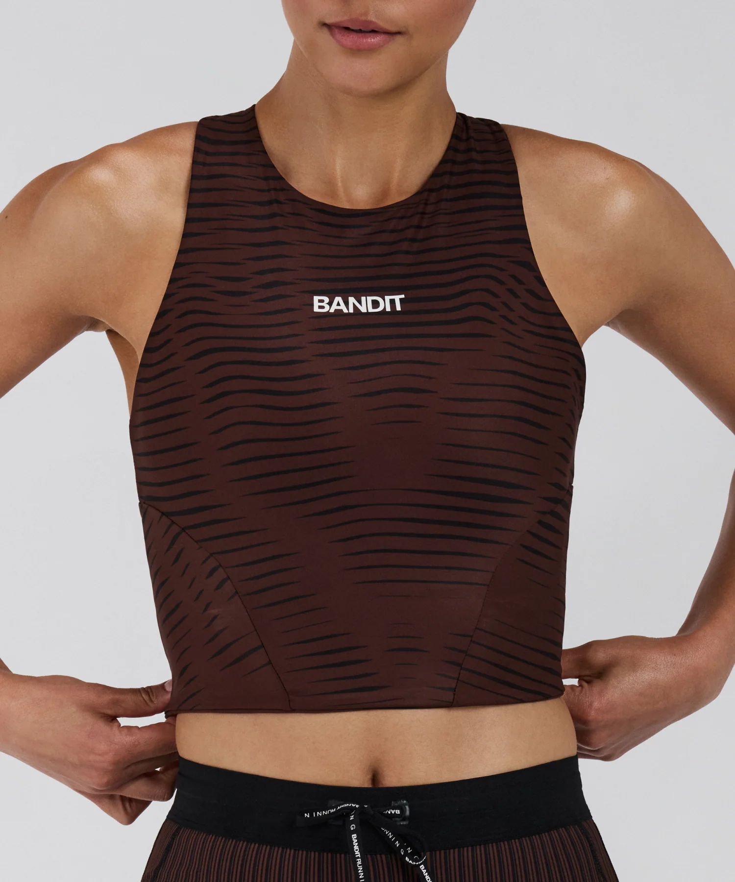 Women's Stamina⢠Race Crop - Organic Stripe Cacao - Image 2