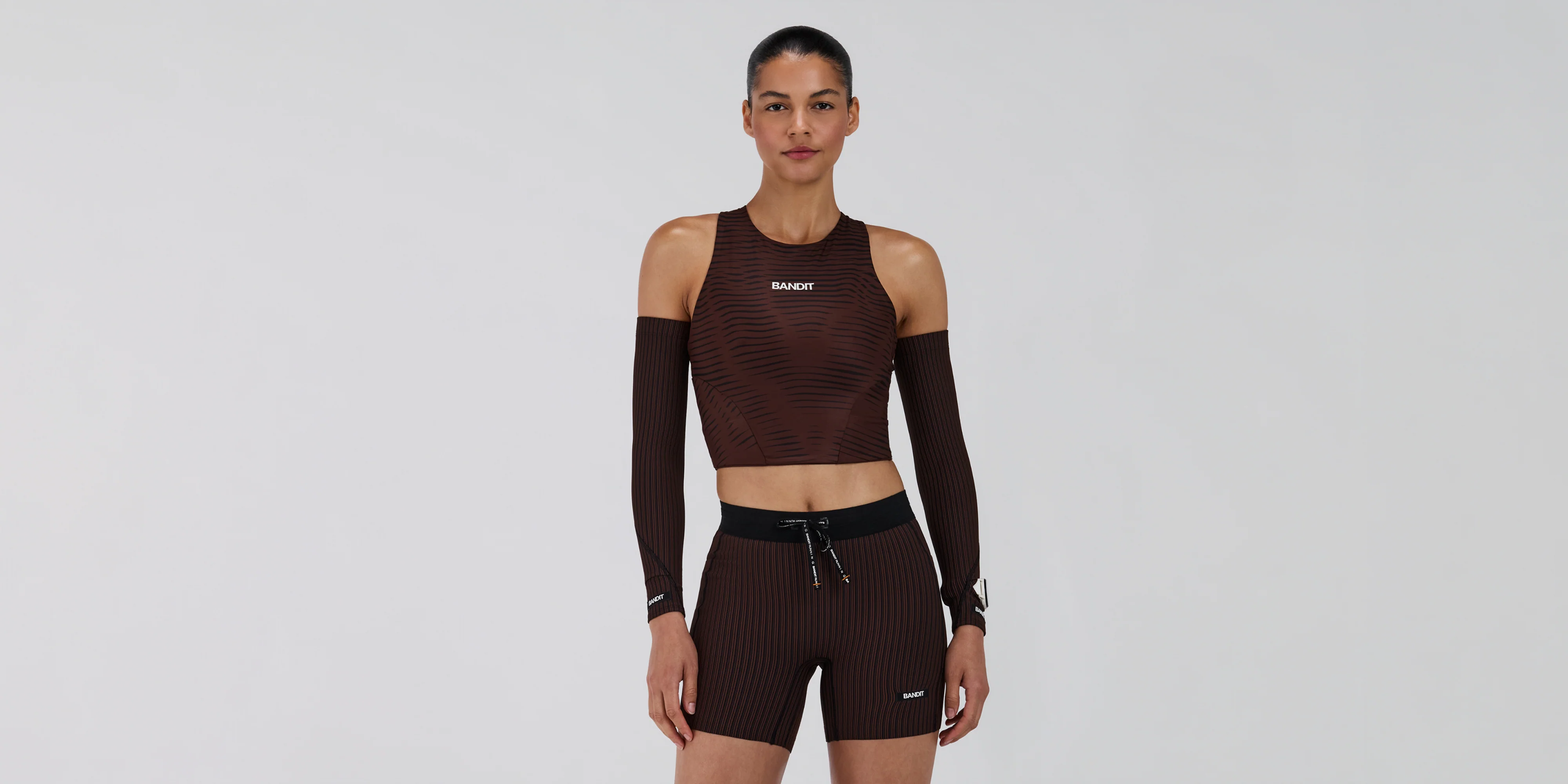 Women's Stamina⢠Race Crop - Organic Stripe Cacao - Image 3