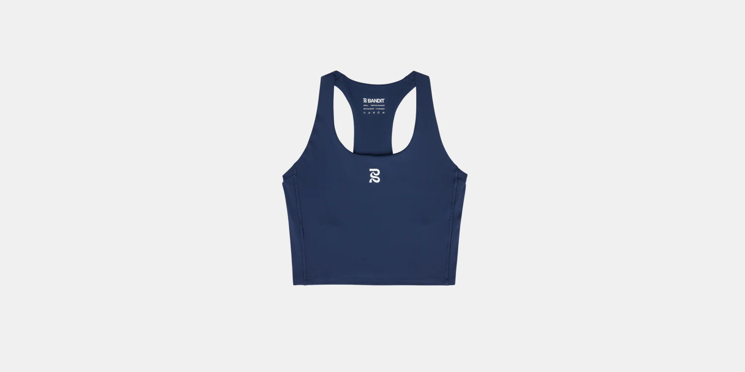Stamina™ Scoop Neck Race Crop - NY Navy - Image 3