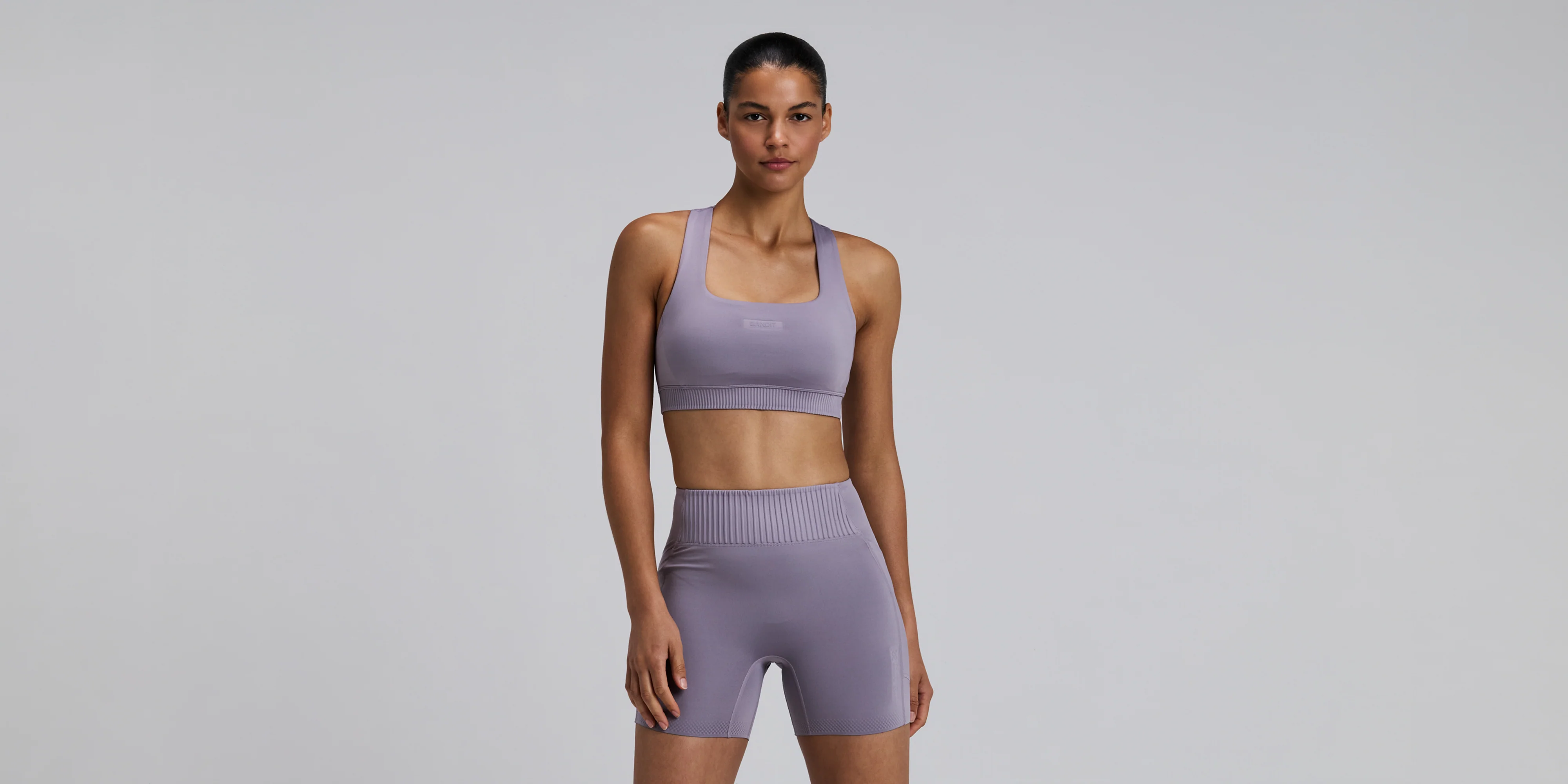 Women's Stamina-V⢠Square Neck Run Bra - Violet Fog - Image 3