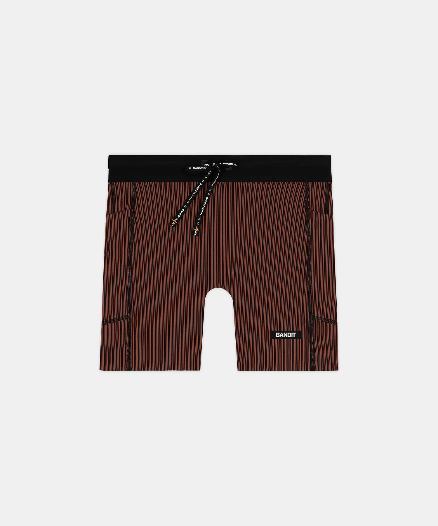 Women's Striped Cadence™ 5" Compression Shorts - Mahogany / Black