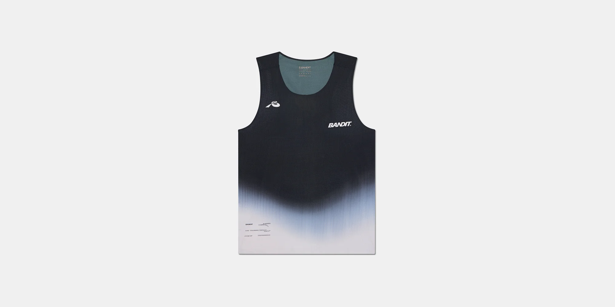Vento™ Performance Singlet - Black with Chalk Gradient - Image 5