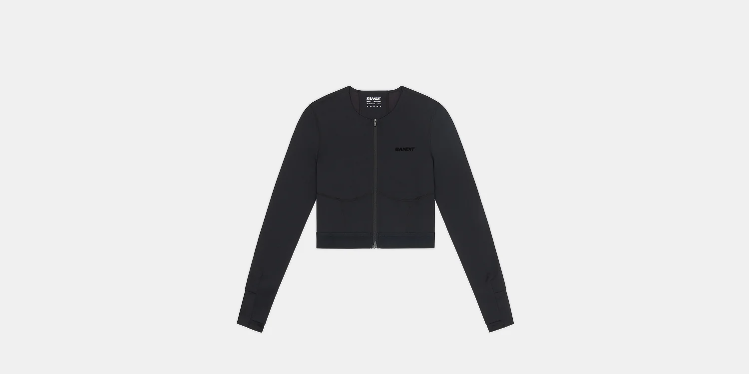 Women’s Long Sleeve Fuyu™ Race Crop - Black - Image 3