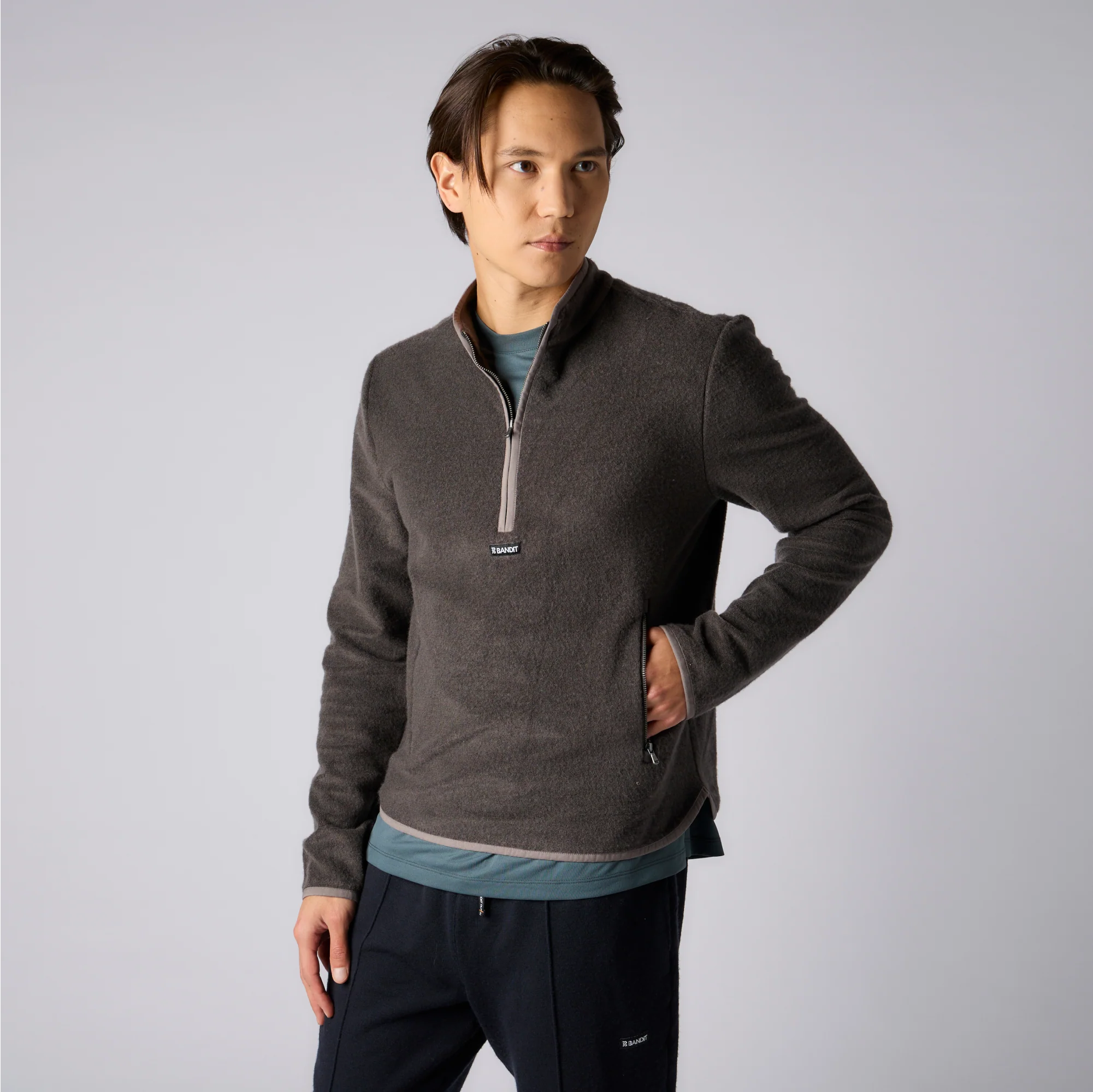Japanese Wool Quarter Zip - Unisex - Image 4